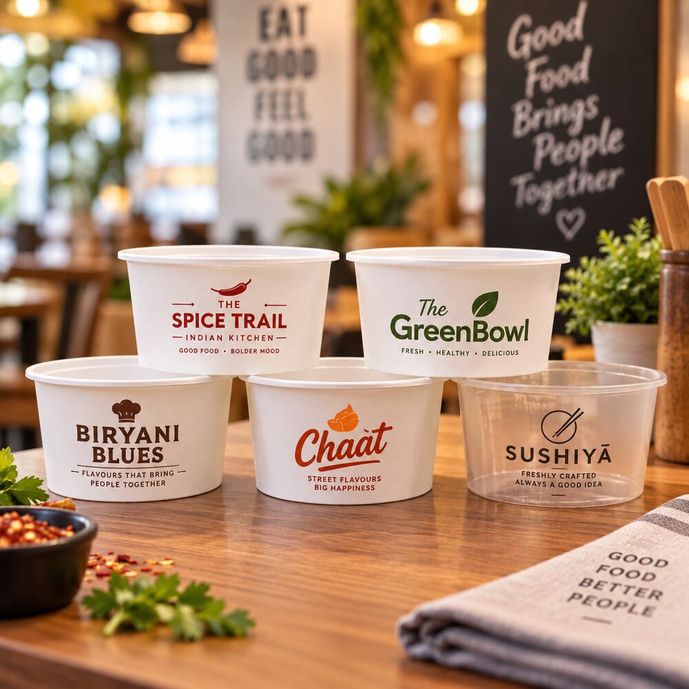 Custom printed food packaging container