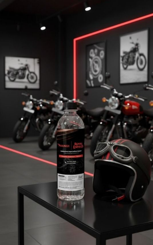 Custom branded water bottle produced for a business